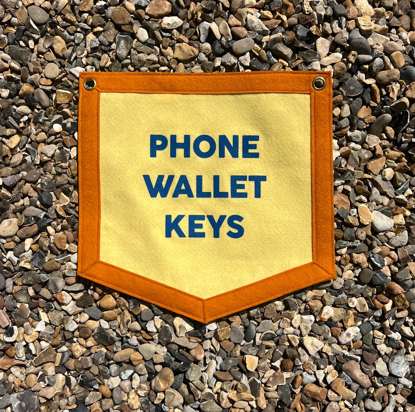 Phone Wallet Keys Custard Banner