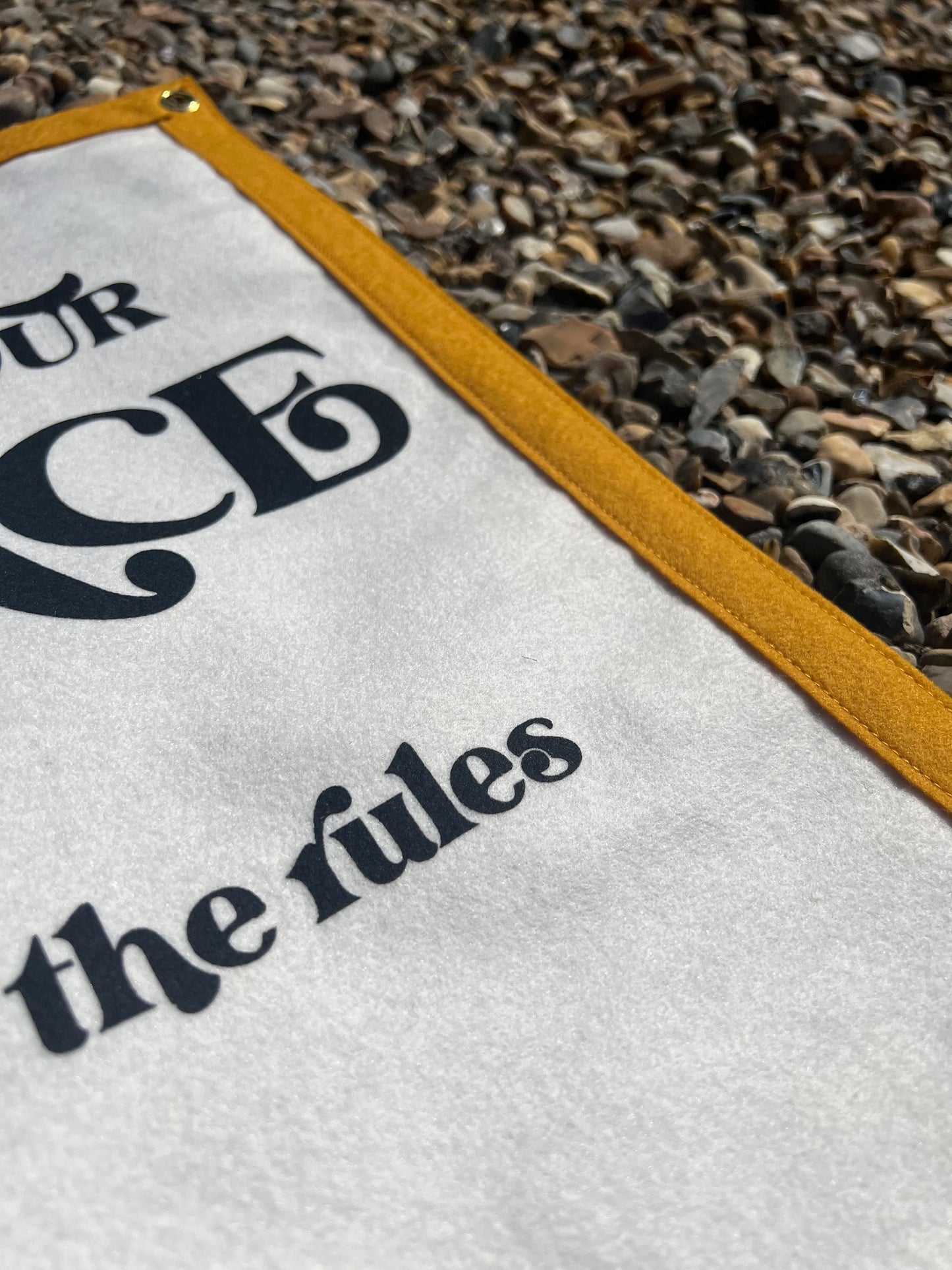 This Is Our Place, We Make The Rules Mustard Banner