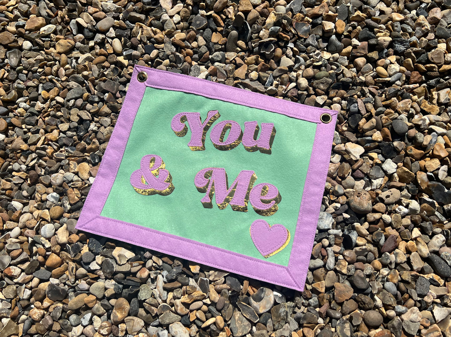 You & Me Felt Banner