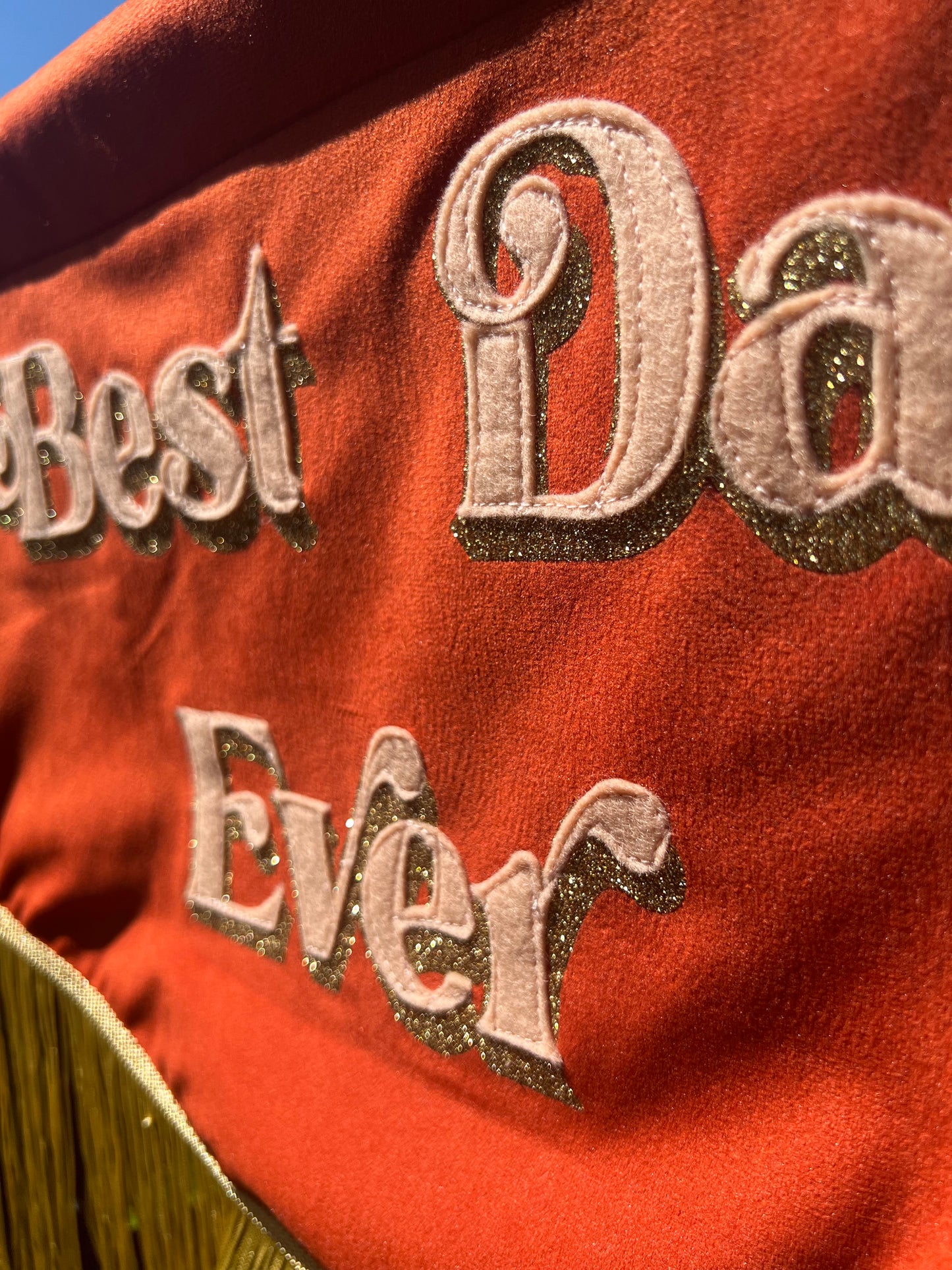 Best Day Ever Orange Velvet Banner