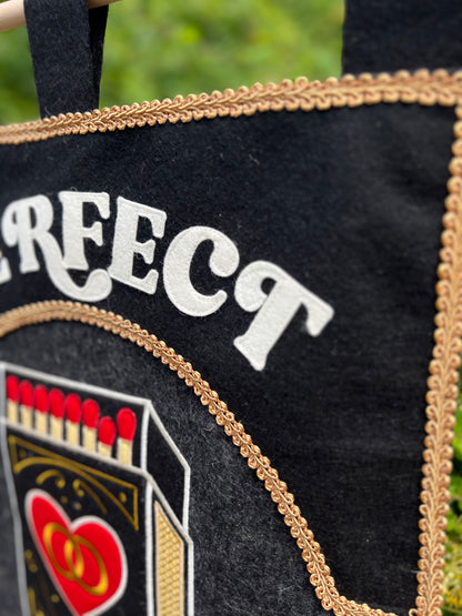 Perfect Match Black Felt Banner
