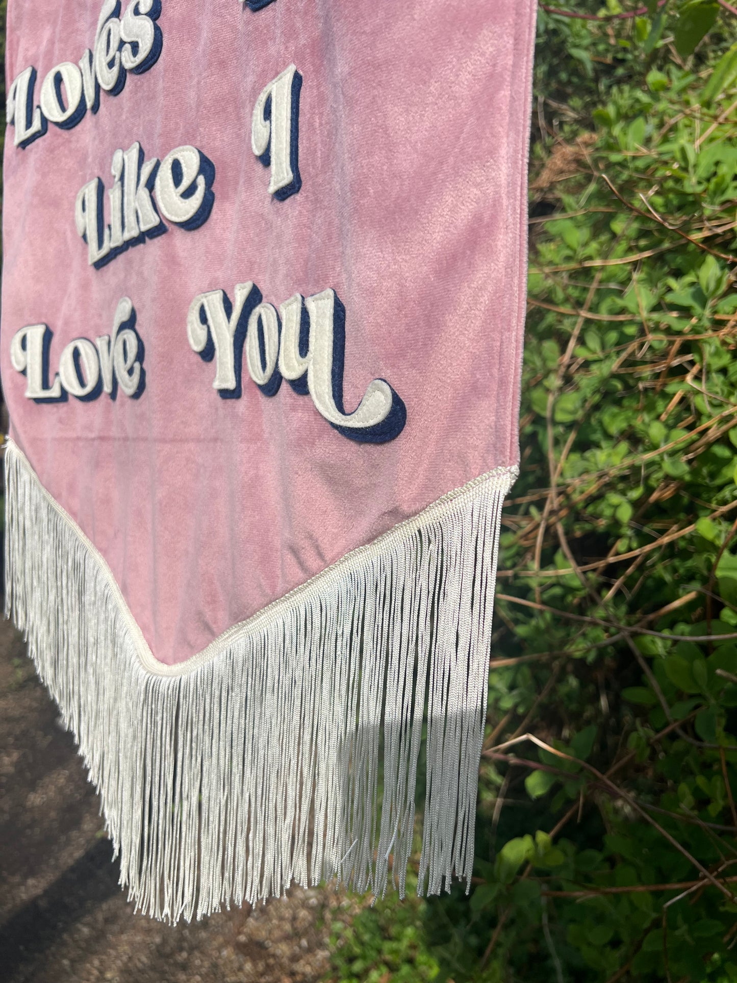 Nobody Loves You Like I Love You Velvet Banner